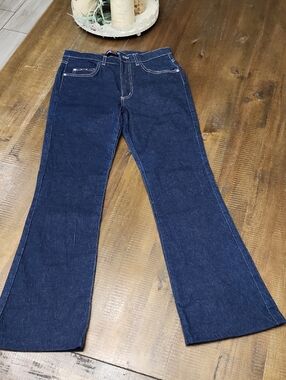 Dark Blue CEST TOI Flared Stretch Denim Jeans Womens Sz 9-10